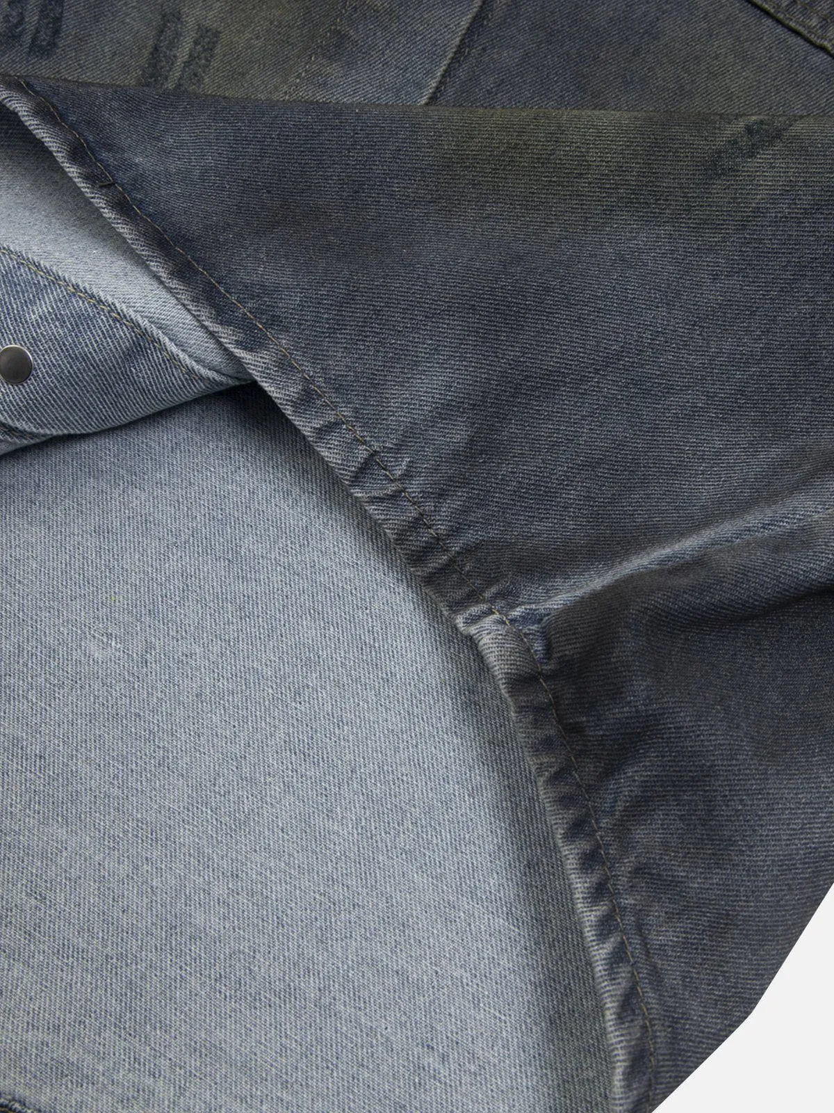 Aelfric Eden Dip-Dye Denim Short Sleeve Shirt sold by Aelfric Eden product image thumbnail 3