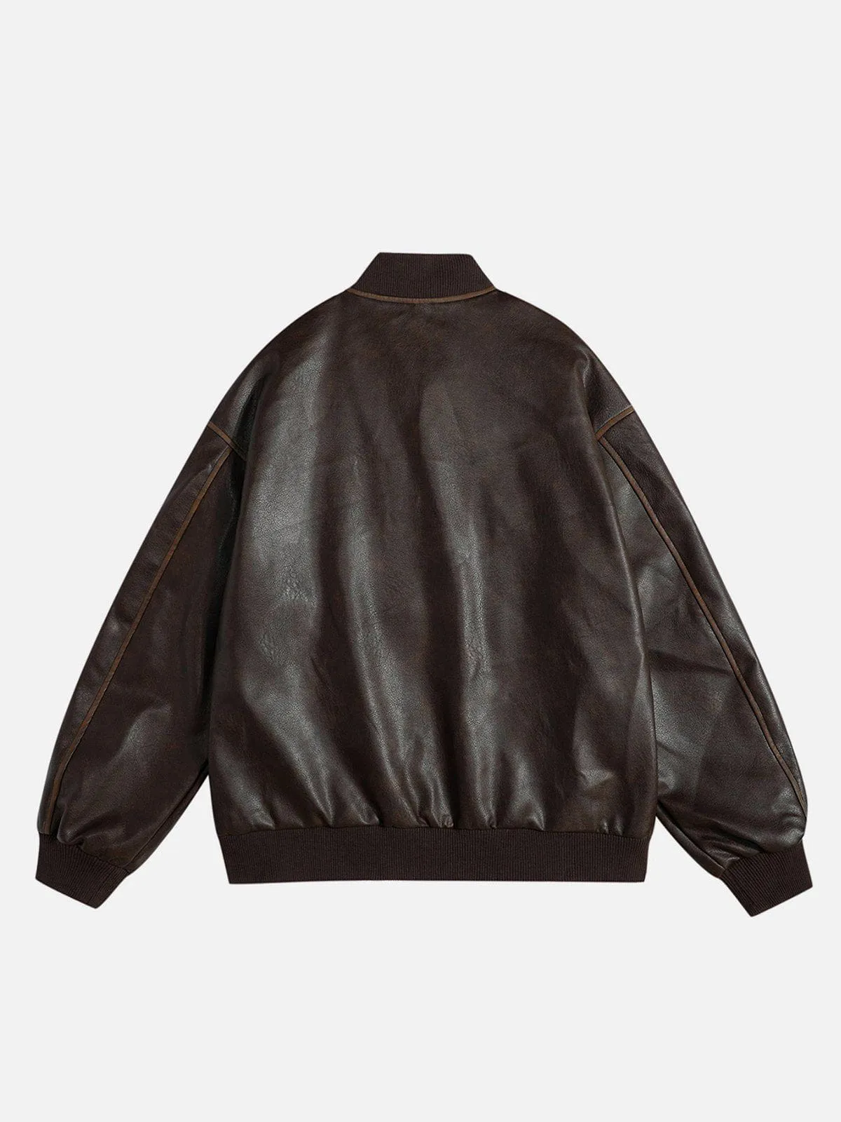 Aelfric Eden Solid Washed Faux Leather Jacket sold by Aelfric Eden product image thumbnail 3