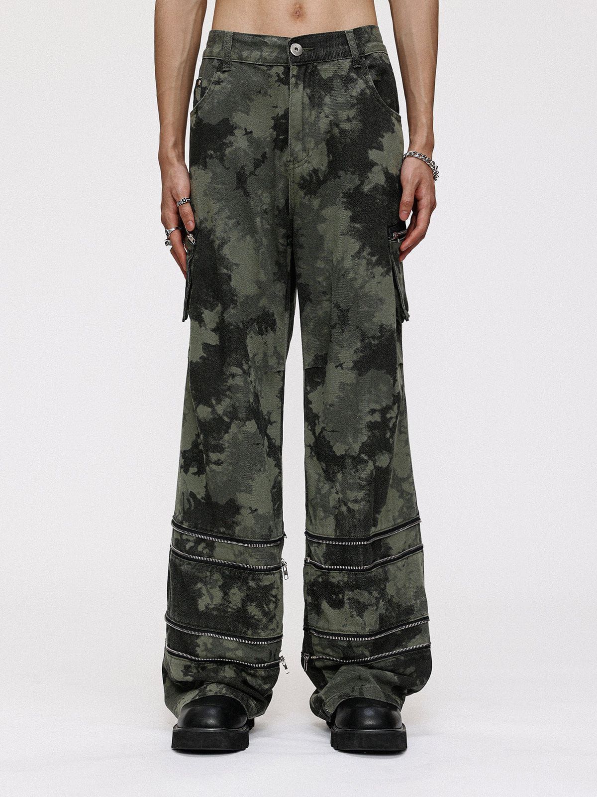 Aelfric Eden Functional Multi-pocket Zipper Design Camouflage Cargo Pants sold by Aelfric Eden