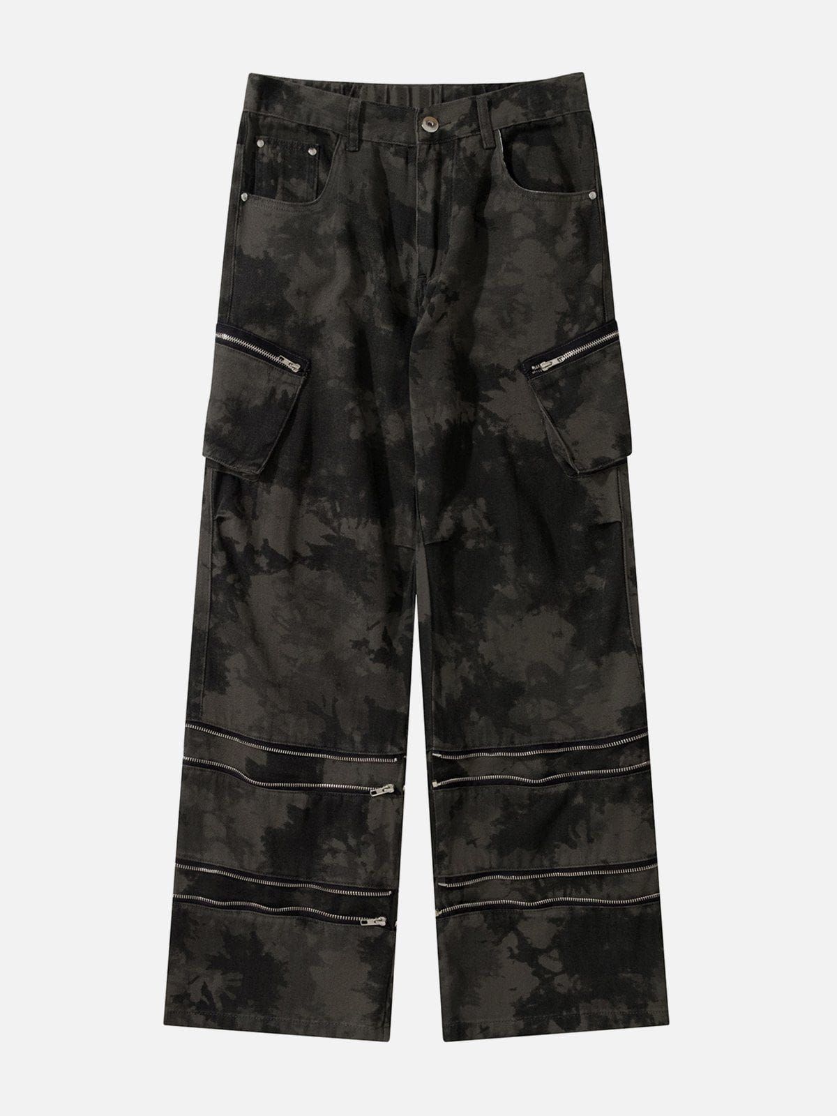 Aelfric Eden Functional Multi-pocket Zipper Design Camouflage Cargo Pants sold by Aelfric Eden product image thumbnail 5