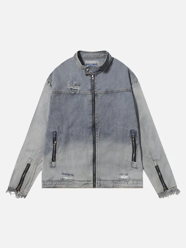 Aelfric Eden Washed Distressed Denim Jacket sold by Aelfric Eden