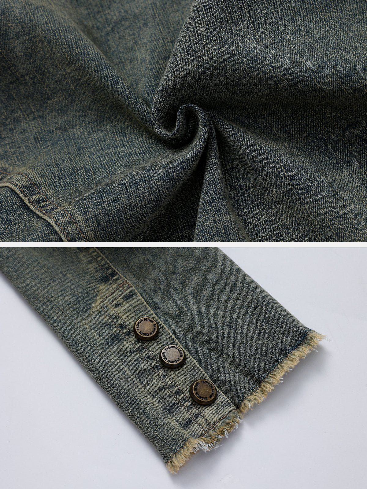 Fringe Vintage Denim Jacket sold by Aelfric Eden product image thumbnail 4