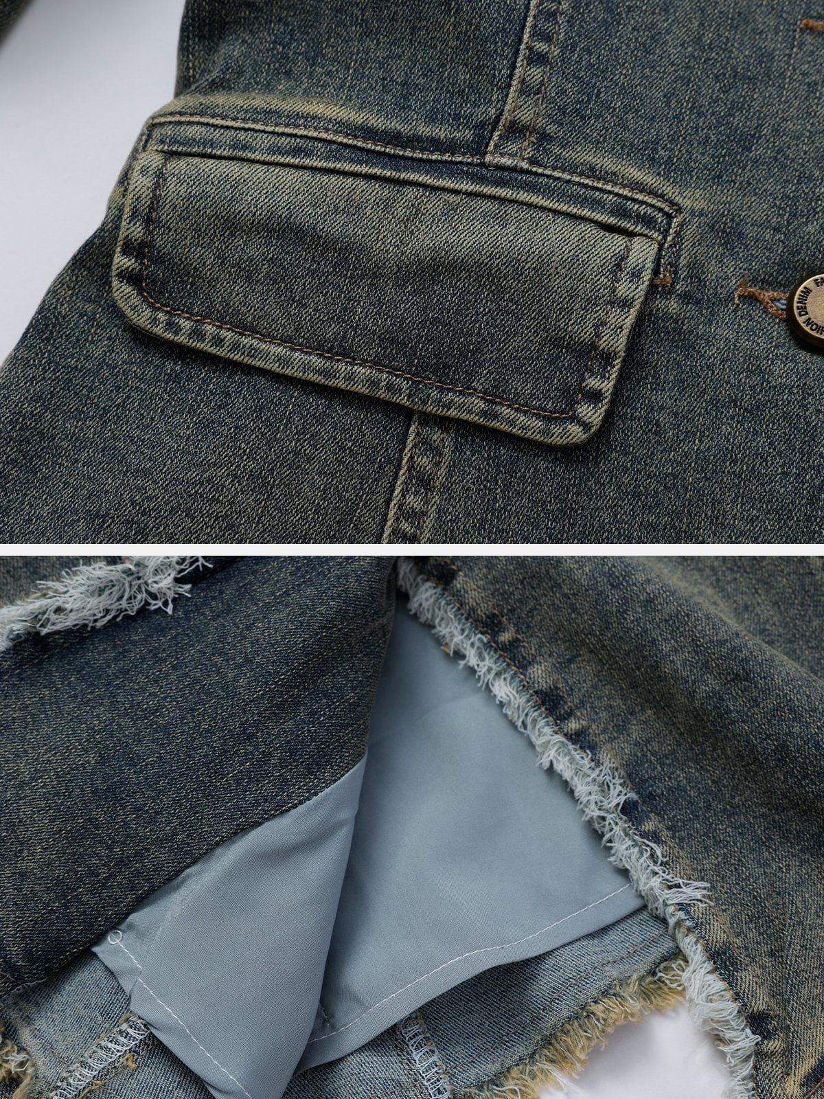 Fringe Vintage Denim Jacket sold by Aelfric Eden product image thumbnail 3