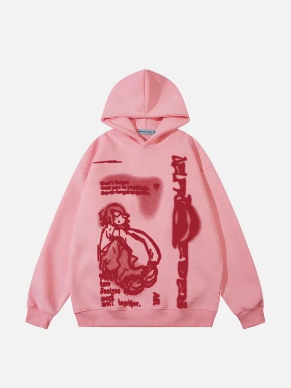 Aelfric Eden Cartoon Figure Print Hoodie sold by Aelfric Eden