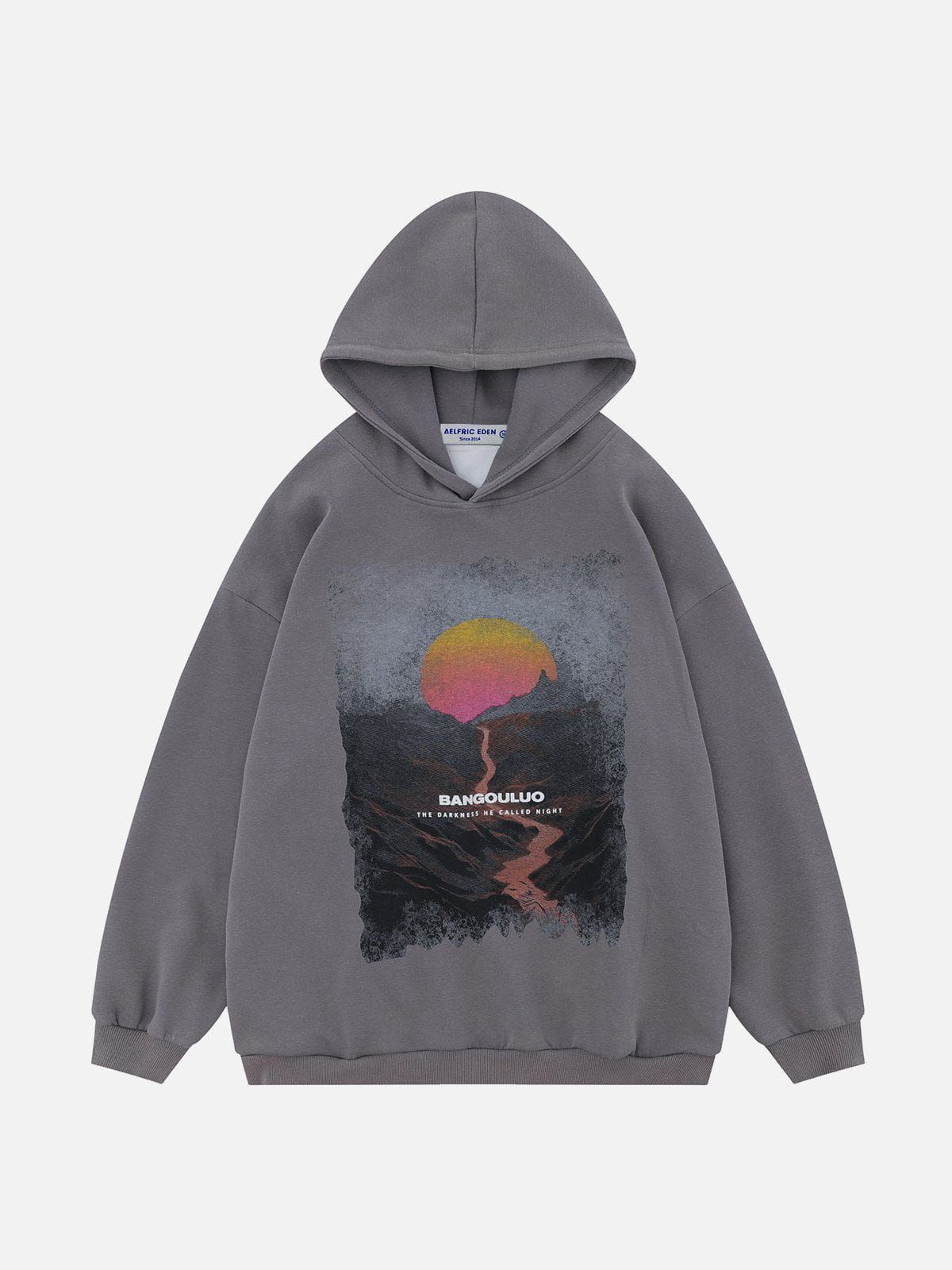 Aelfric Eden Mountain Sunset Print Hoodie sold by Aelfric Eden product image thumbnail 2