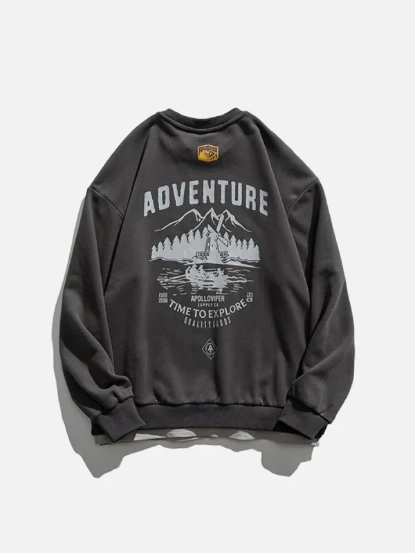 [US Only] Aelfric Eden Alphabet Landscape Print Sweatshirt sold by Aelfric Eden