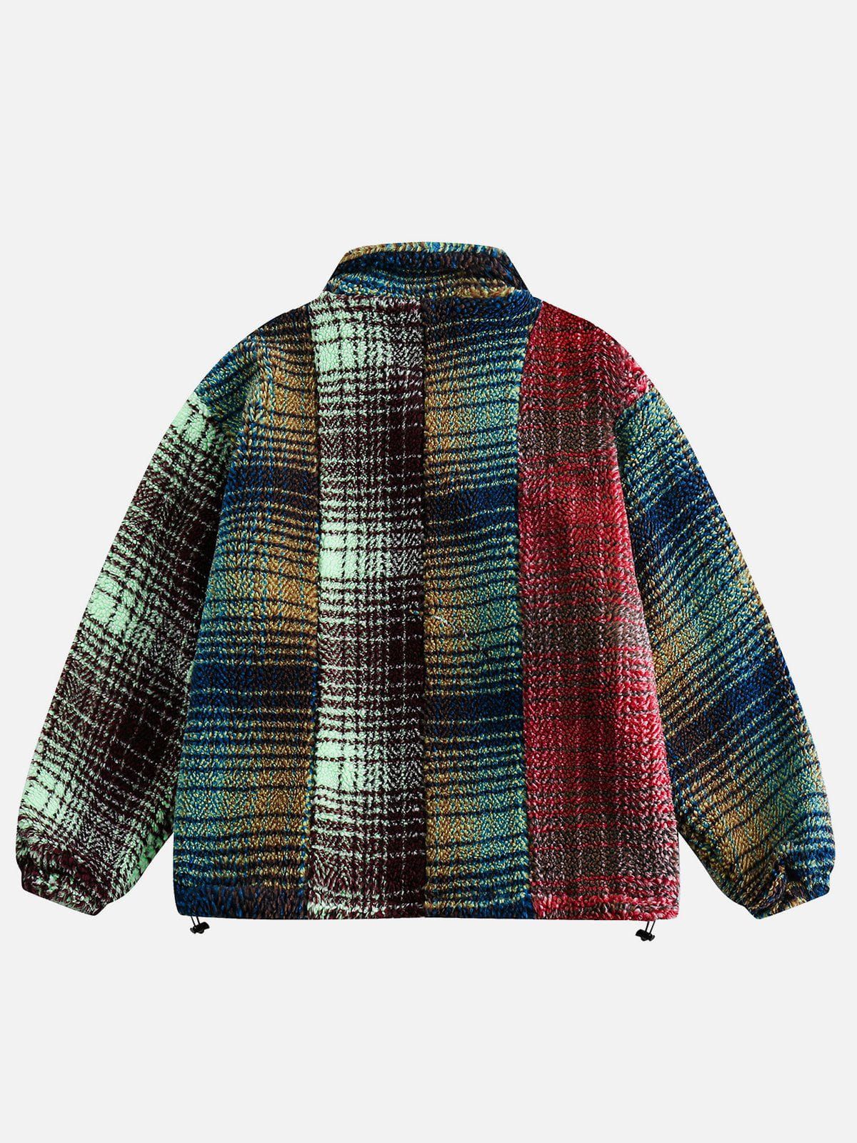 Aelfric Eden Colorful Plaid Sherpa Coat sold by Aelfric Eden product image thumbnail 2