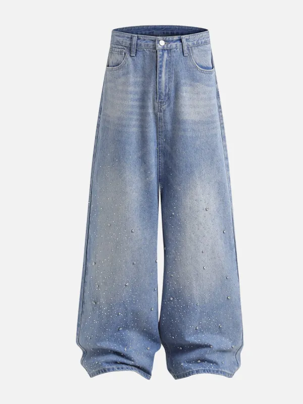 Aelfric Eden Rhinestone Baggy Jeans sold by Aelfric Eden
