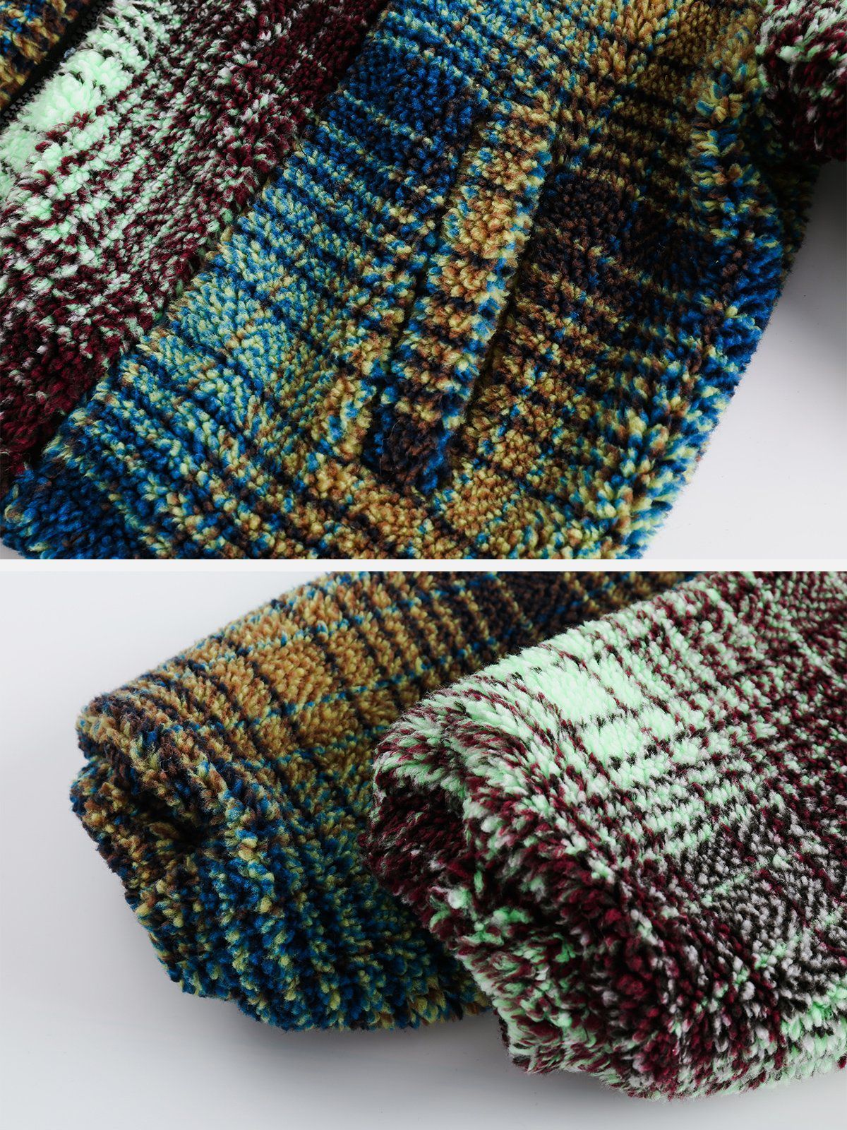 Aelfric Eden Colorful Plaid Sherpa Coat sold by Aelfric Eden product image thumbnail 3