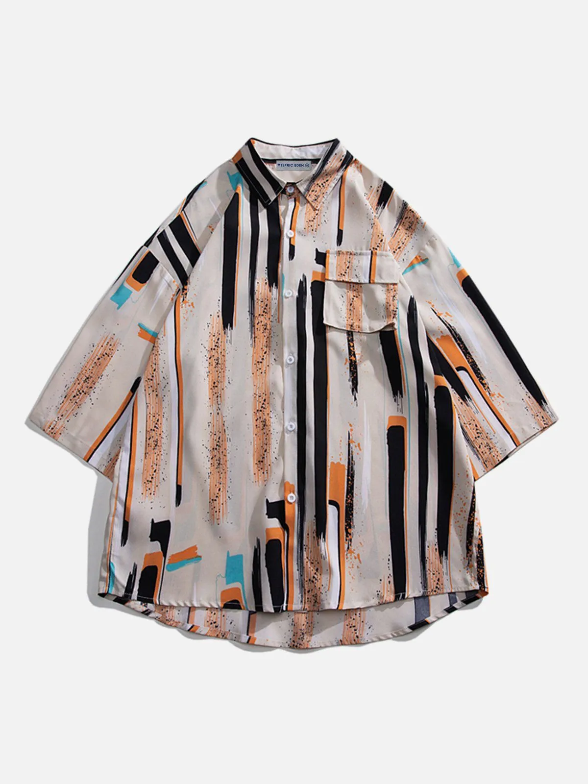 Aelfric Eden Stripes Printing Short Sleeve Shirt sold by Aelfric Eden