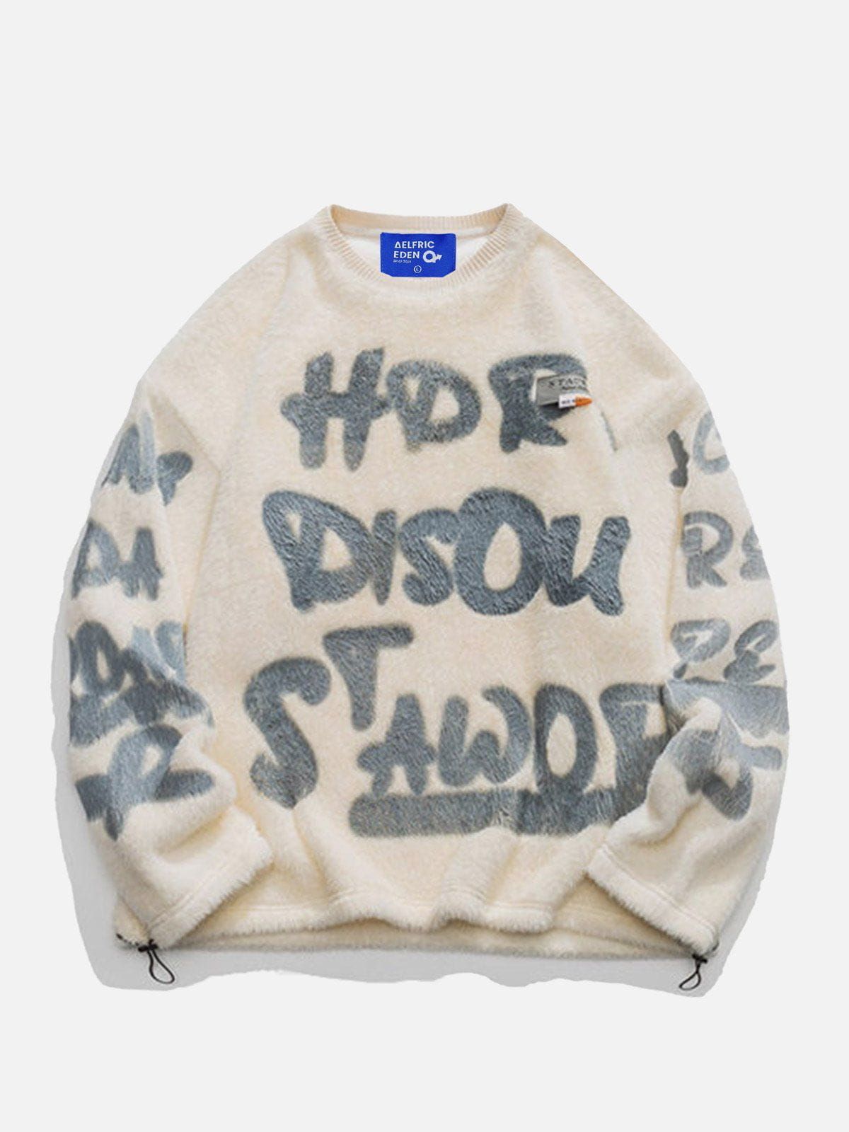 Aelfric Eden Plush Letter Knit Sweater sold by Aelfric Eden