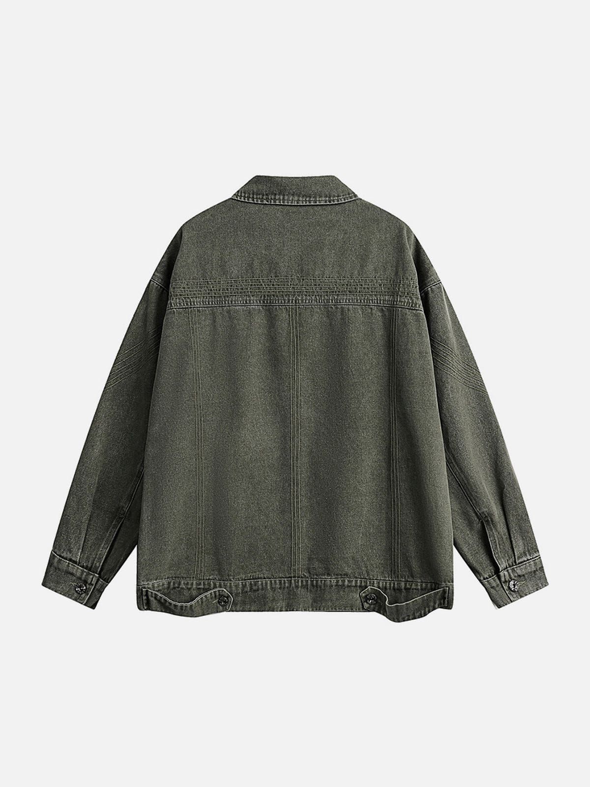 Aelfric Eden Letter Embroidery Denim Jacket sold by Aelfric Eden product image thumbnail 2