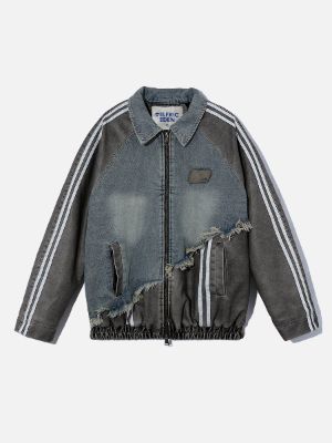 Aelfric Eden Patchwork Distressed Faux Leather Coat sold by Aelfric Eden