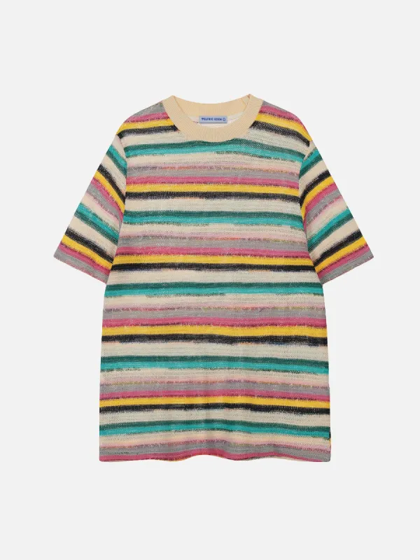 Aelfric Eden Cut-Out Stripe Knit Tee sold by Aelfric Eden