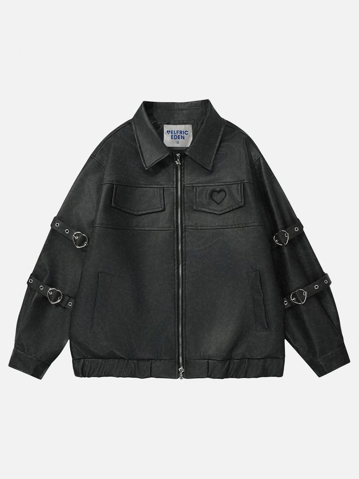 Heart Belt Faux Leather Jacket sold by Aelfric Eden product image thumbnail 2