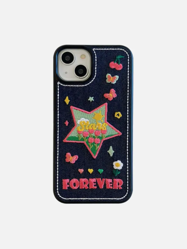 Star Embroidery Phone Case sold by Aelfric Eden