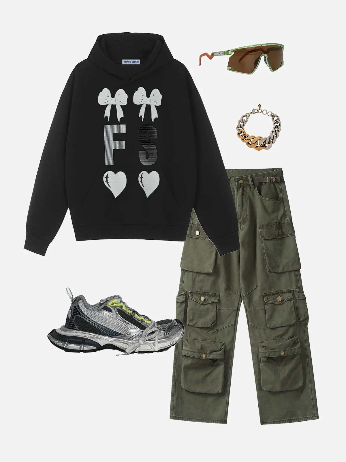 Aelfric Eden Bow Heart Print Hoodie sold by Aelfric Eden product image thumbnail 2