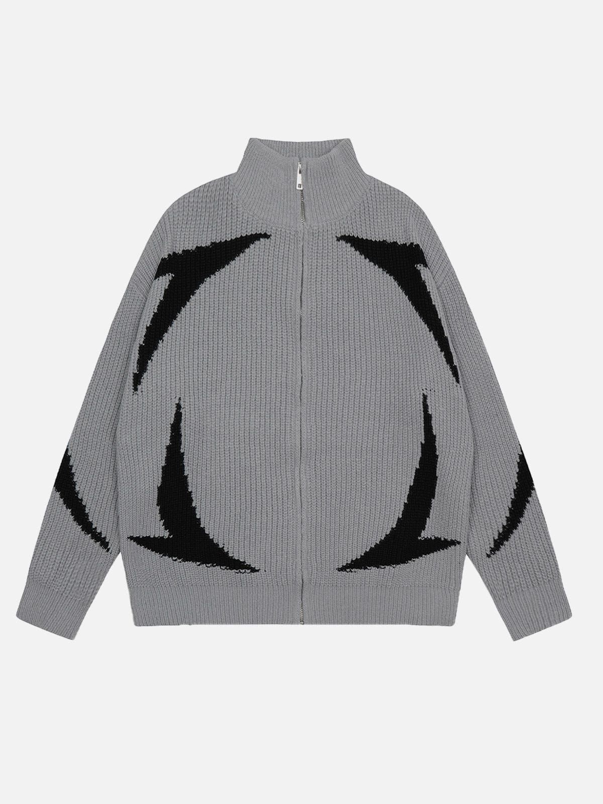 Aelfric Eden Color Blocking Stand Collar Cardigan sold by Aelfric Eden