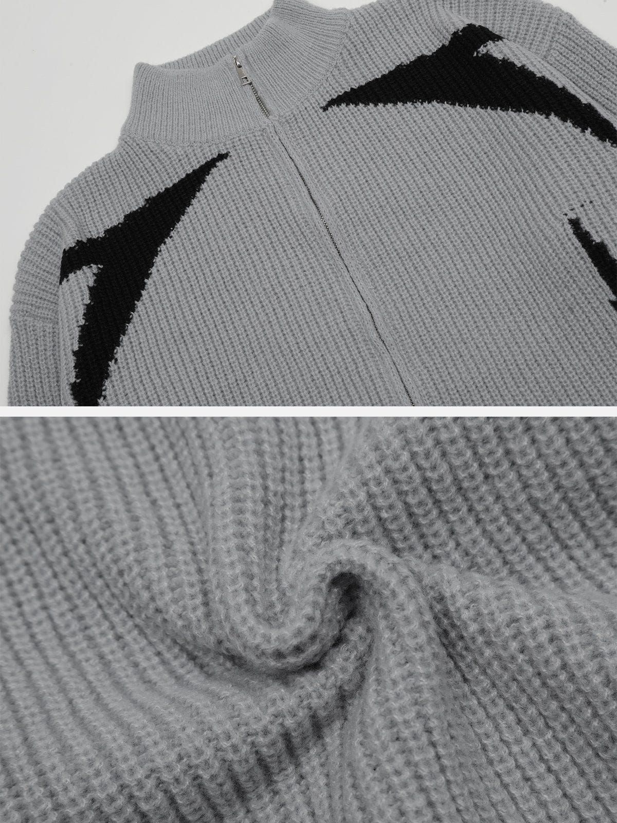 Aelfric Eden Color Blocking Stand Collar Cardigan sold by Aelfric Eden product image thumbnail 6