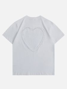 Heart Rhinestone Application Cut-out Tee sold by Aelfric Eden