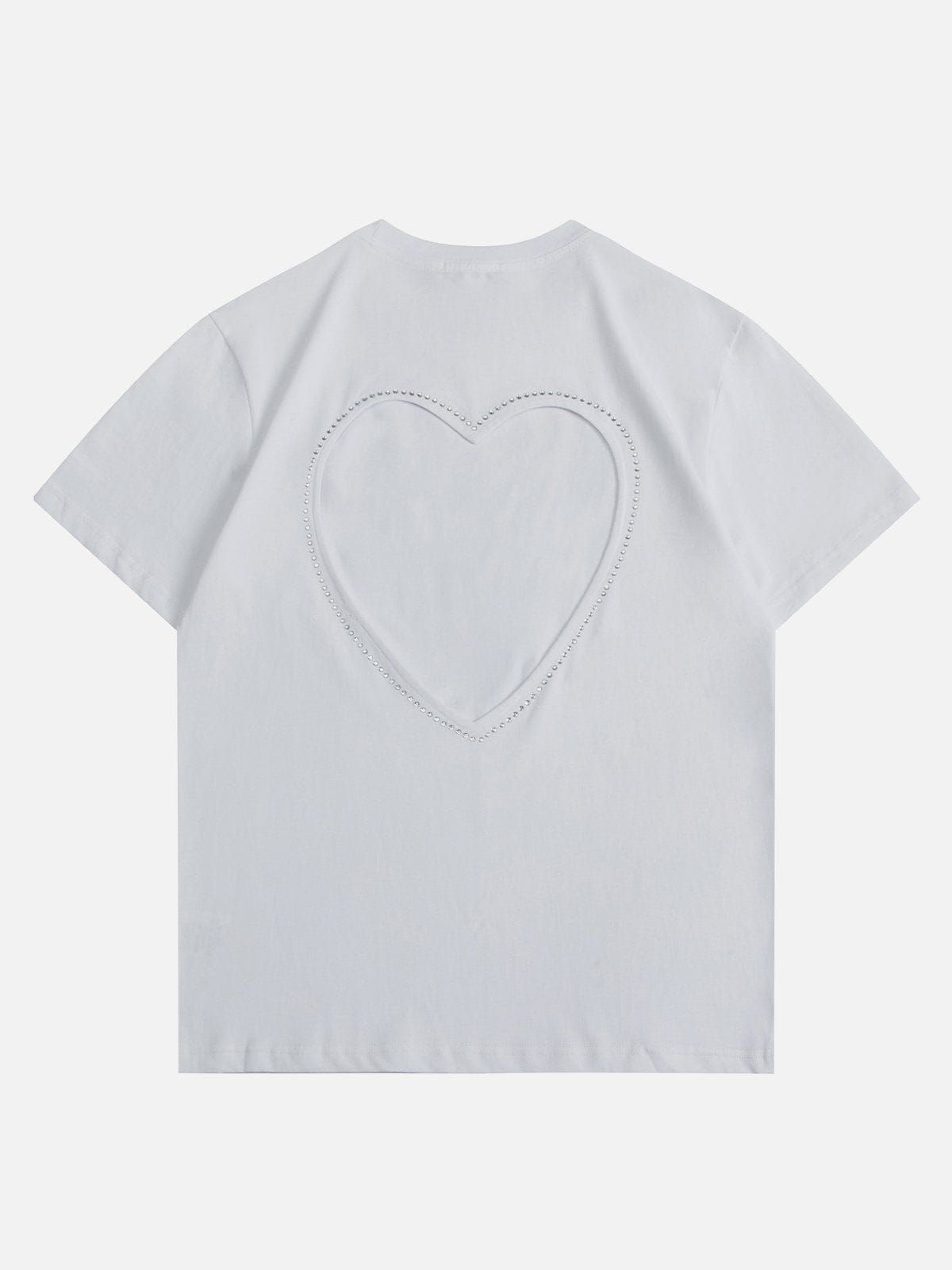 Heart Rhinestone Application Cut-out Tee sold by Aelfric Eden product image thumbnail 3