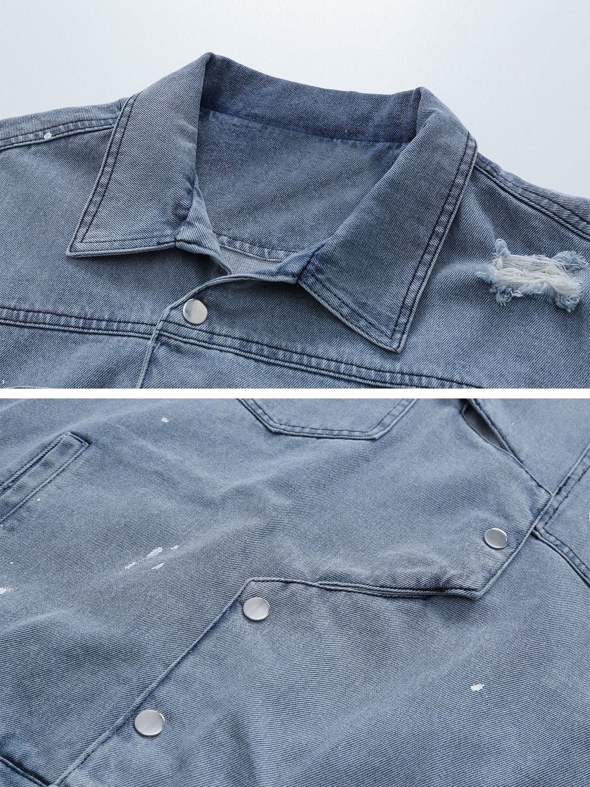 Aelfric Eden Irregular Placket Denim Jacket sold by Aelfric Eden product image thumbnail 4