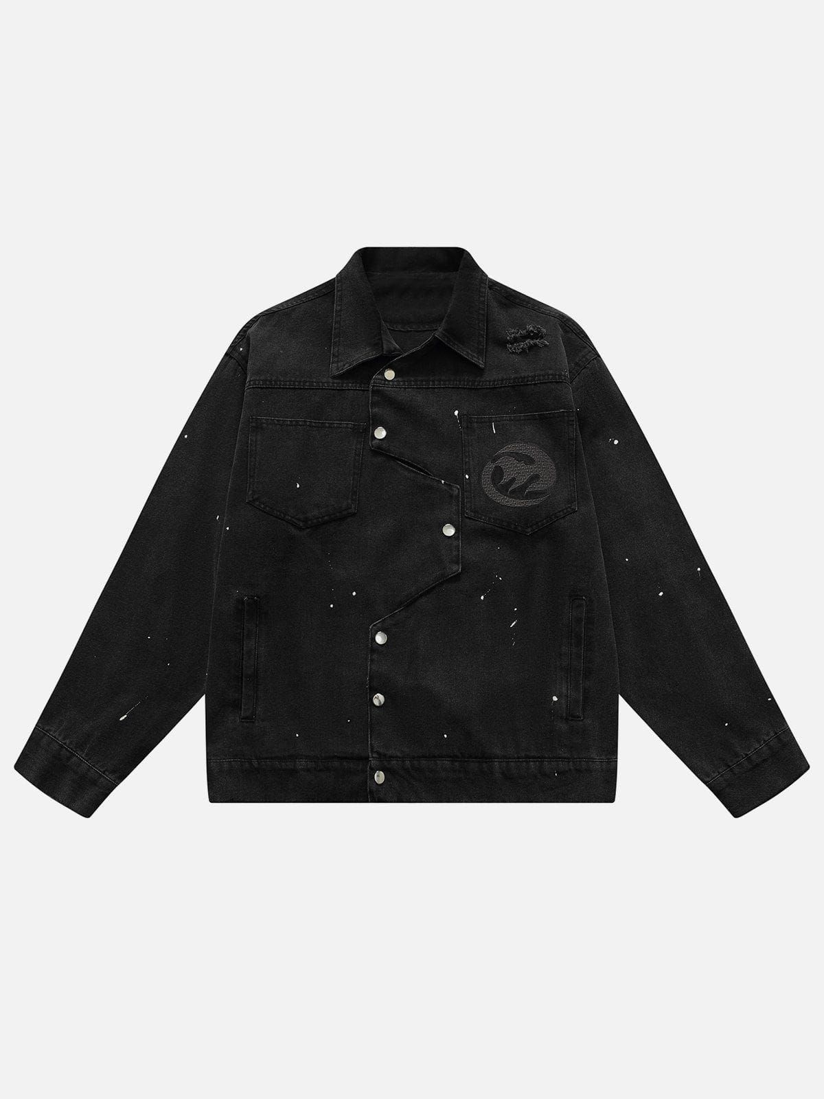 Aelfric Eden Irregular Placket Denim Jacket sold by Aelfric Eden product image thumbnail 2