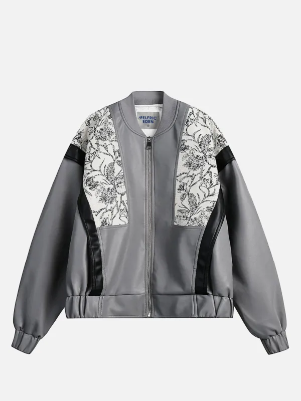 Aelfric Eden Flower Patchwork Faux Leather Jacket sold by Aelfric Eden