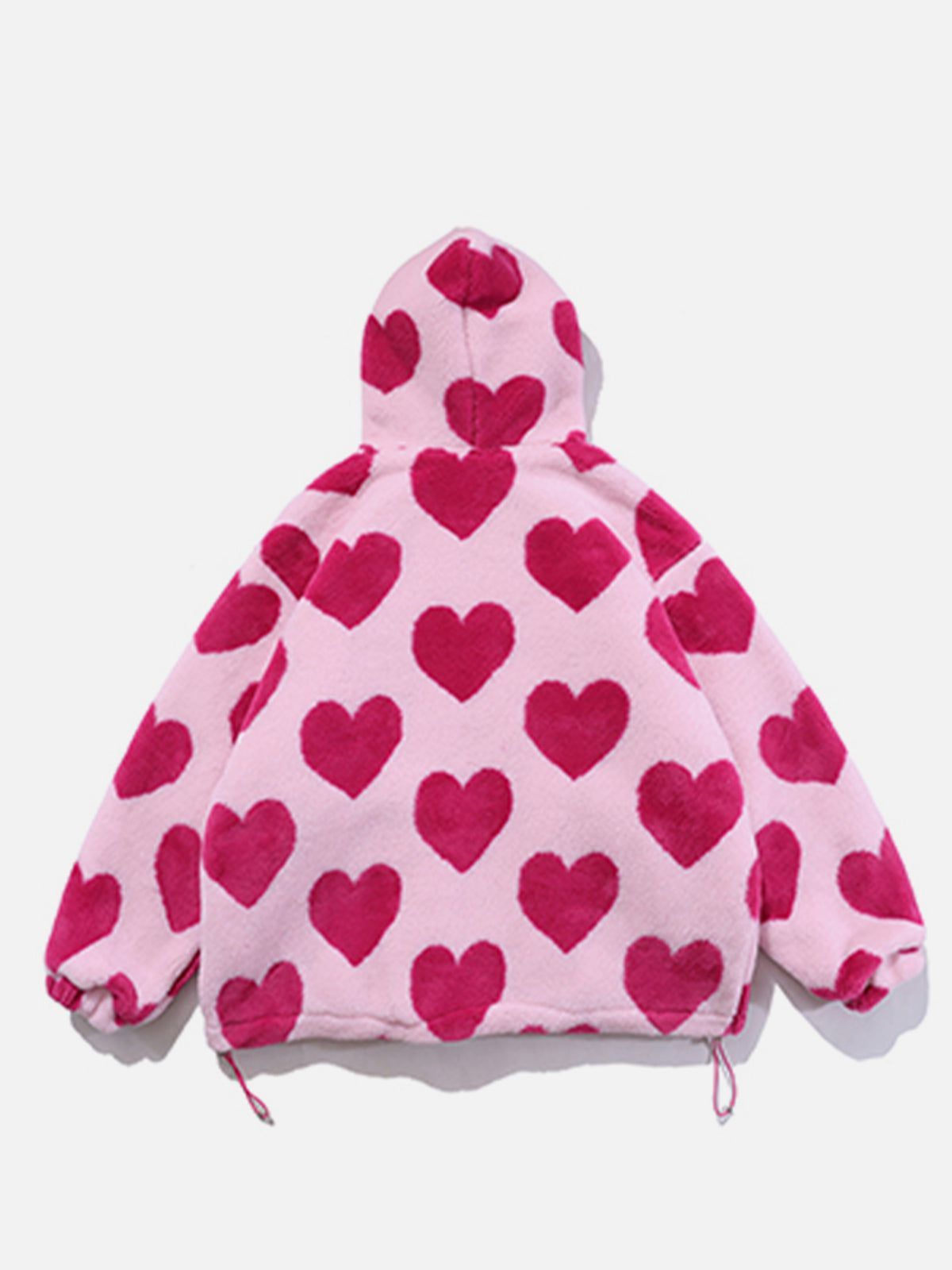 Aelfric Eden Vintage Heart Pattern Oversize Sherpa Coat sold by Aelfric Eden product image thumbnail 2