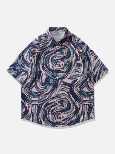 Aelfric Eden Irregular Geometric Print Short Sleeve Shirts sold by Aelfric Eden