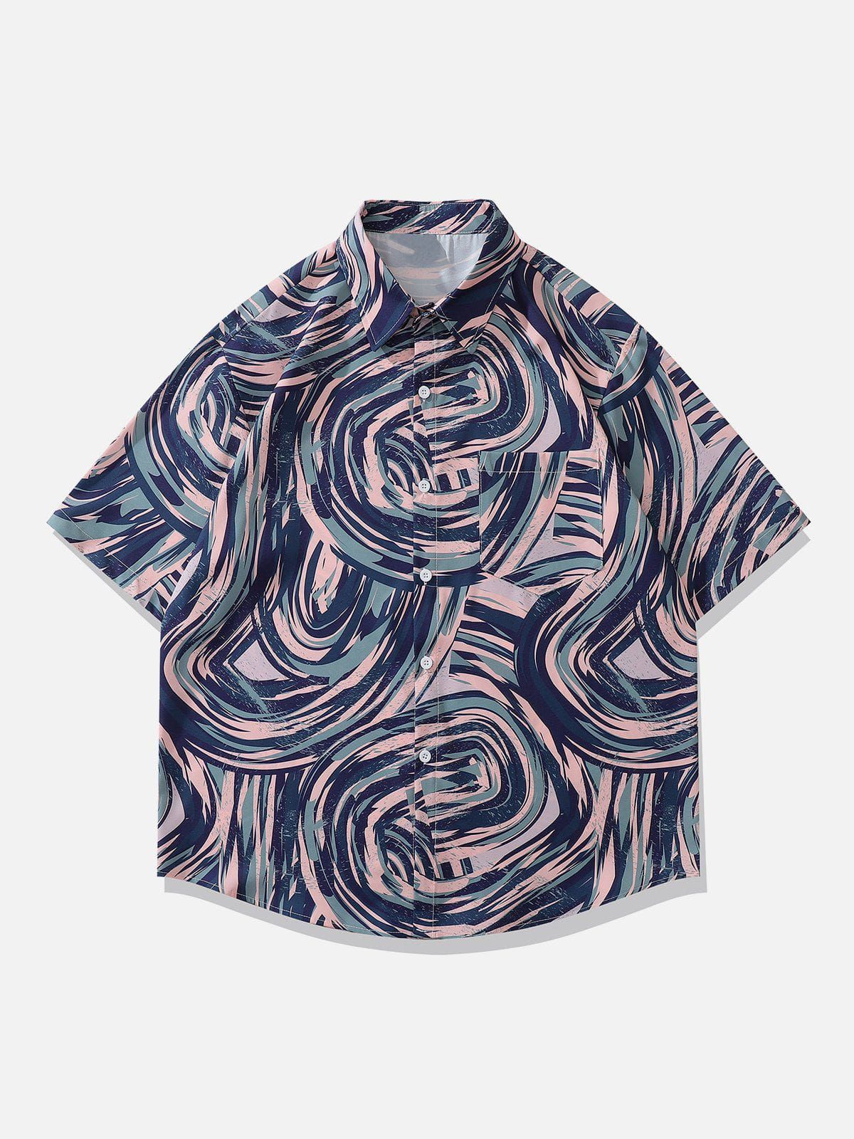 Aelfric Eden Irregular Geometric Print Short Sleeve Shirts sold by Aelfric Eden product image thumbnail 2