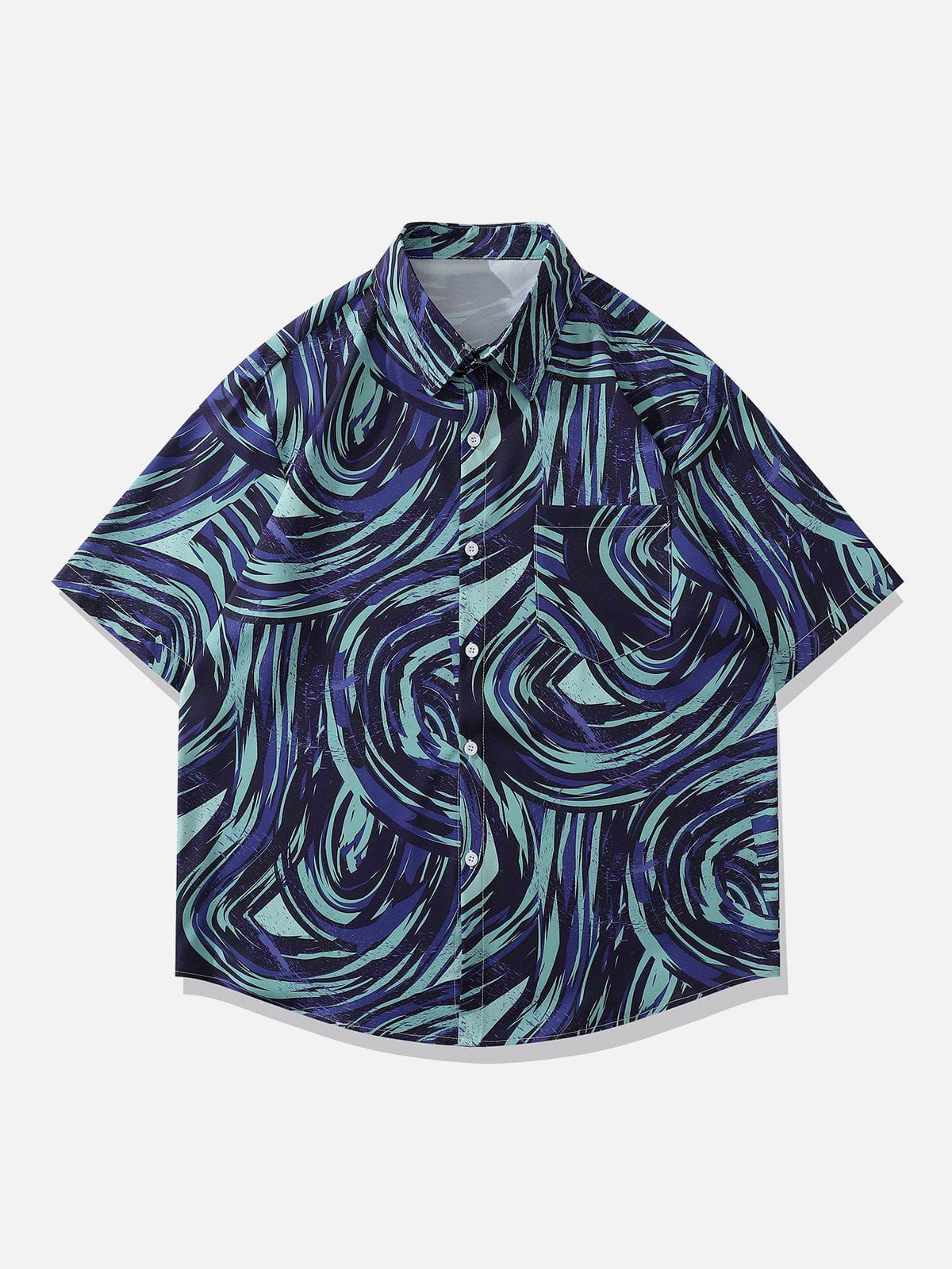Aelfric Eden Irregular Geometric Print Short Sleeve Shirts sold by Aelfric Eden
