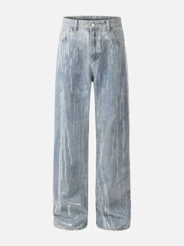 Aelfric Eden Sequin Decoration Washed Jeans sold by Aelfric Eden