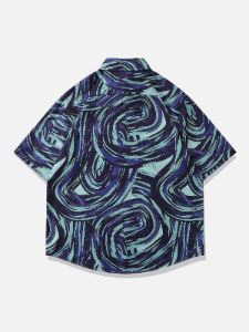 Aelfric Eden Irregular Geometric Print Short Sleeve Shirts sold by Aelfric Eden