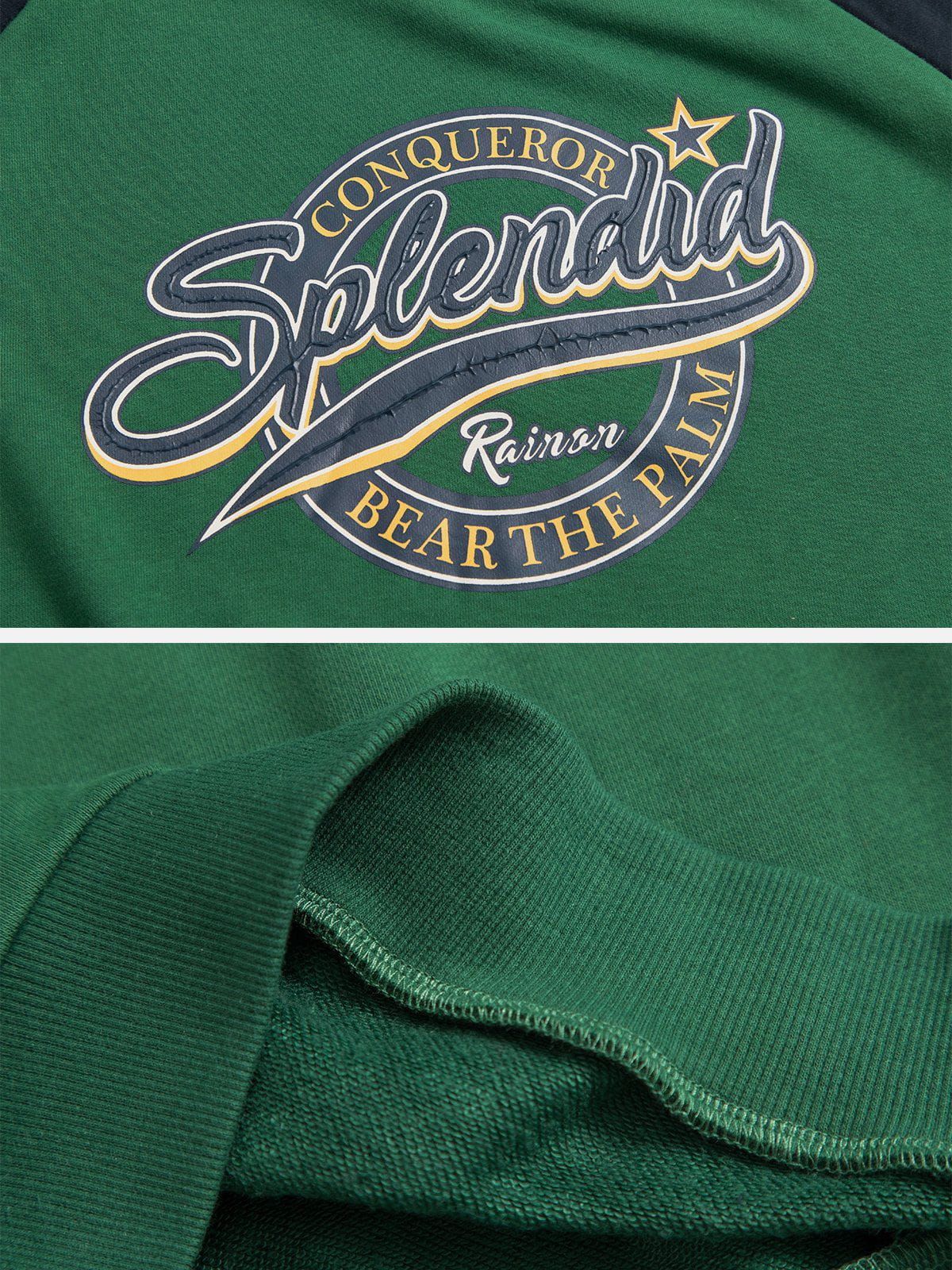 Aelfric Eden Colorblock Letter Print Sweatshirt sold by Aelfric Eden product image thumbnail 8