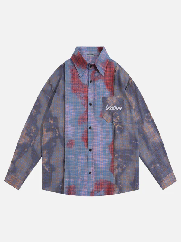 Aelfric Eden Patchwork Tie Dye Effect Shirt sold by Aelfric Eden