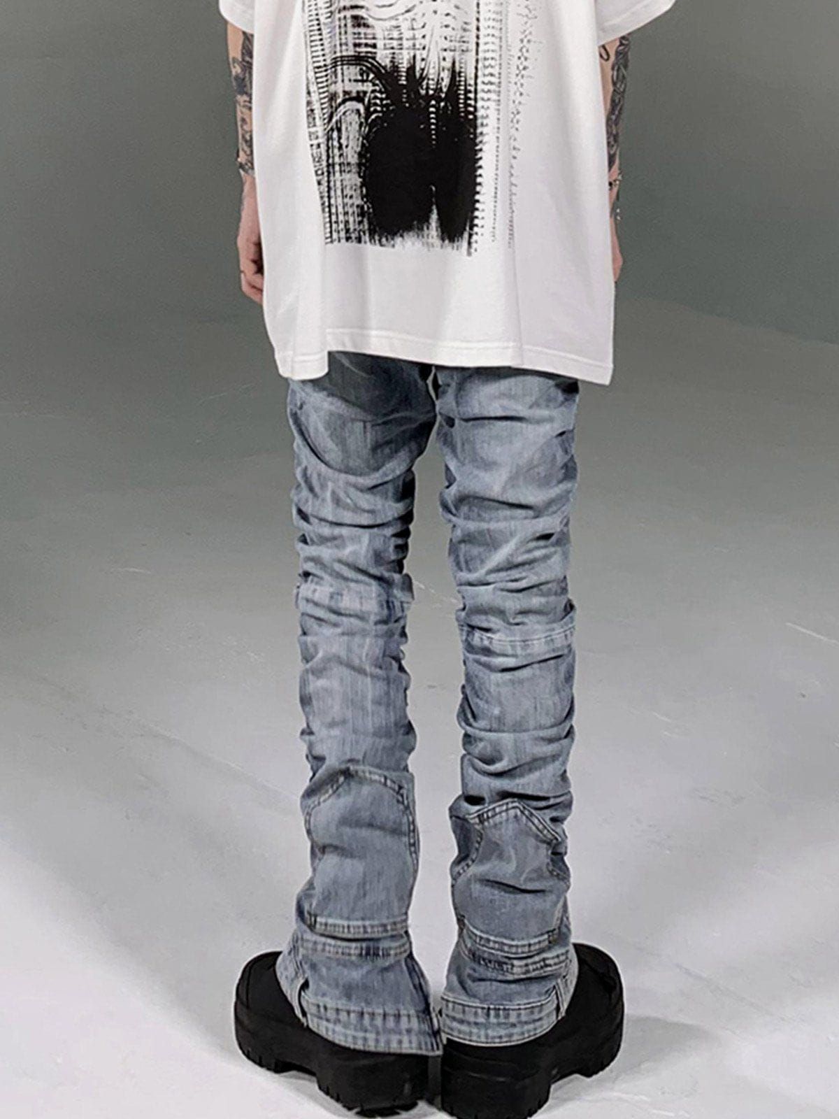 Aelfric Eden Multi Wrinkle Distressed Jeans sold by Aelfric Eden product image thumbnail 3