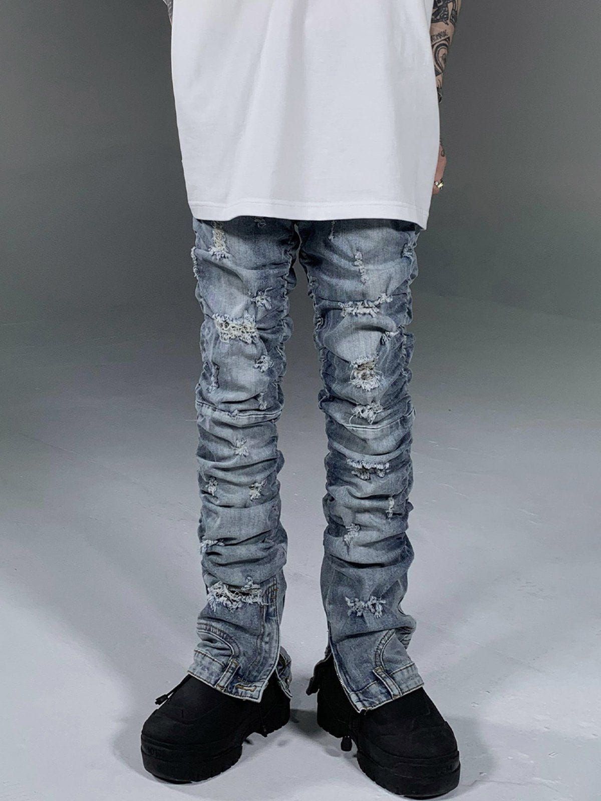 Aelfric Eden Multi Wrinkle Distressed Jeans sold by Aelfric Eden product image thumbnail 2