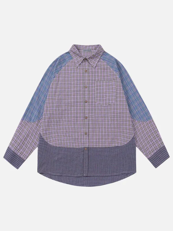 Aelfric Eden Patchwork Checked Shirt sold by Aelfric Eden