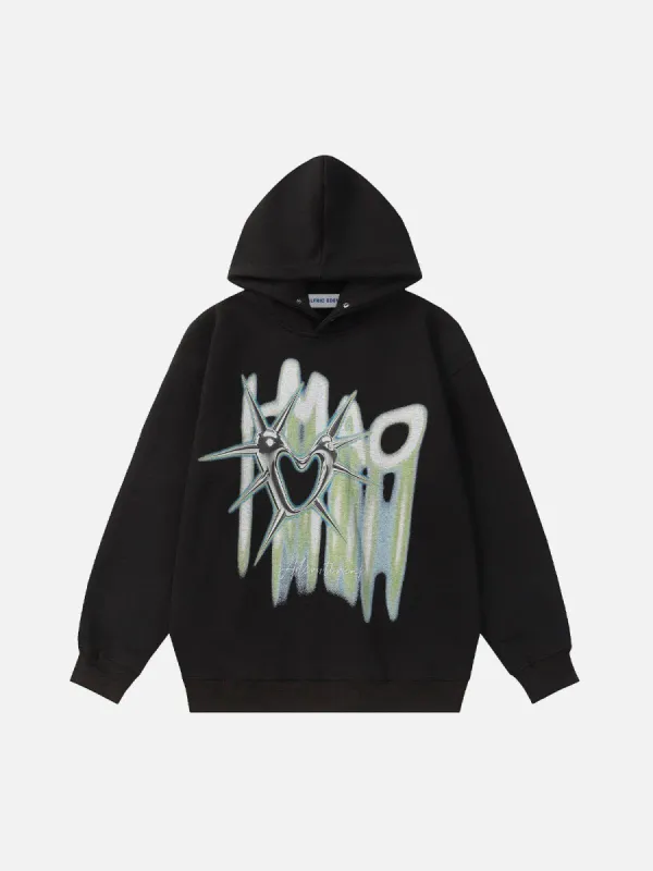 Aelfric Eden Thorny Heart Print Hoodie sold by Aelfric Eden