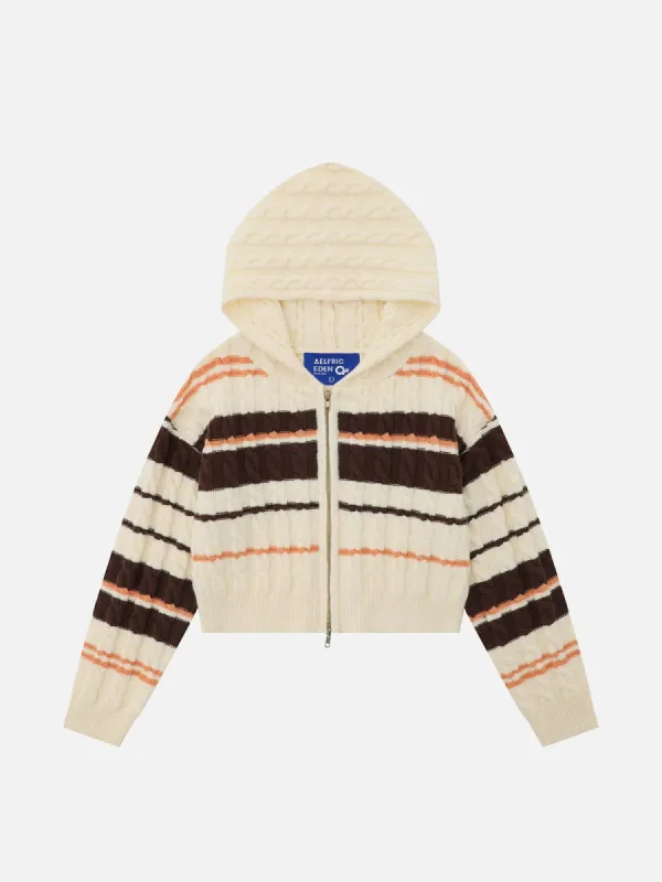 Striped Hooded Cardigan sold by Aelfric Eden