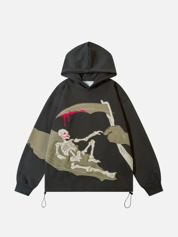 Aelfric Eden Grim Reaper Print Hoodie(US ONLY) sold by Aelfric Eden