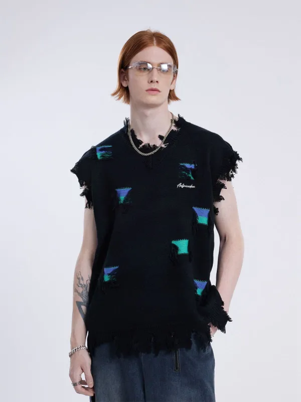 Aelfric Eden Distressed Fringe Sweater Vest sold by Aelfric Eden