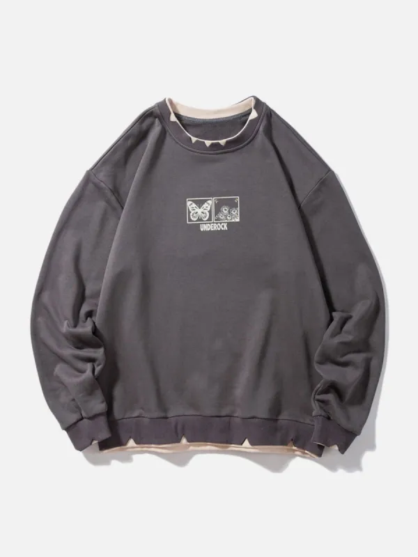 Aelfric Eden Butterfly Illustrated Sweatshirt(US ONLY) sold by Aelfric Eden