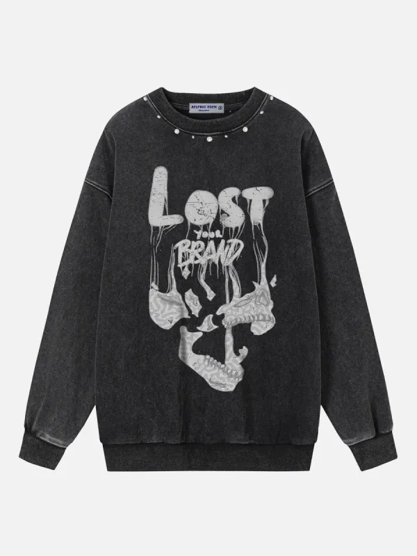 Aelfric Eden Washed Skeleton Elements Print Sweatshirt sold by Aelfric Eden