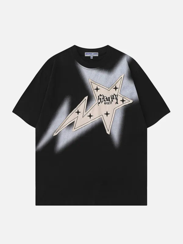 Aelfric Eden Applique Embroidery Star Tee | Parallel