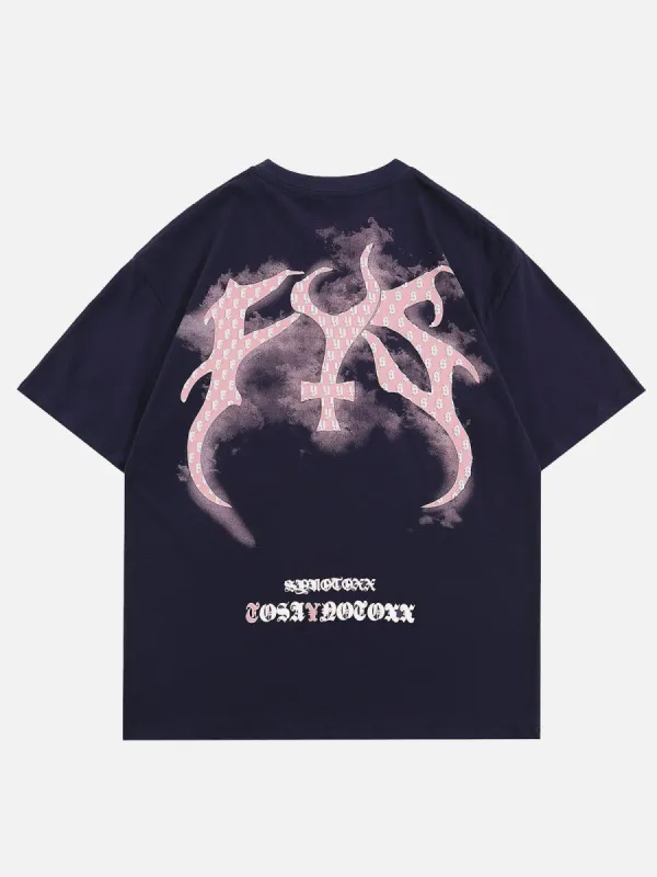 Aelfric Eden Gothic Letters Foam Printing Tee sold by Aelfric Eden