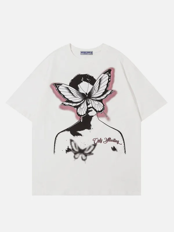 Aelfric Eden Shadow Butterfly Print Tee sold by Aelfric Eden