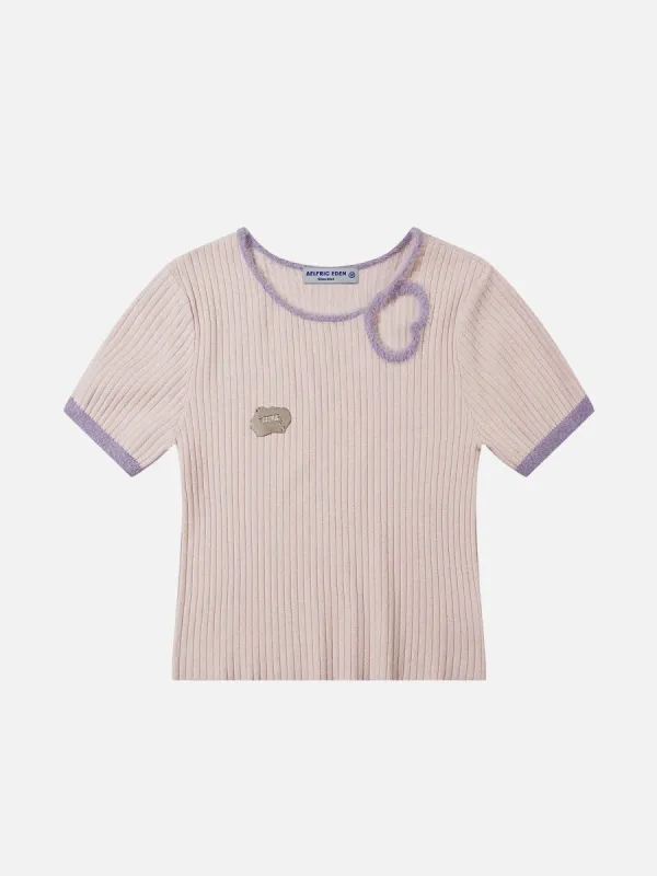 Solid Knitted Heart Tee sold by Aelfric Eden