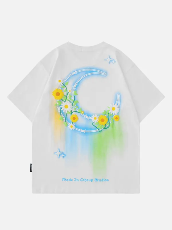 Aelfric Eden Flower Moon Print Tee sold by Aelfric Eden